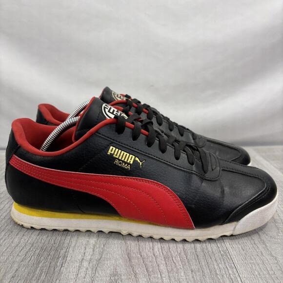 PUMA Roma Basic - Black / High Risk Red / Yellow - Picture 3 of 15